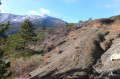 La Montagne de Couspeau depuis le chemin en hiver
