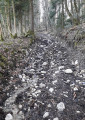 La montée vers le col des 1000 martyrs