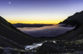 La nuit tombe depuis la Marmottane