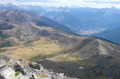 La piste vers le Col de Granon vue du sommet de la Gardiole