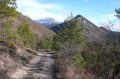 La Servelle vue après Giry en hiver