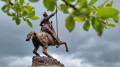 La statue de Jeanne d'Arc, au Ballon d'Alsace.