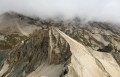 La Tête de Plate Longue vue depuis la sortie du couloir de l'arête Nord du Rocher Rond La Tête de Plate Longue vue depuis la sortie du couloir de l'arête Nord du Rocher Rond