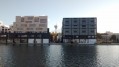 la tour TDF depuis le Canal de l'Ourcq