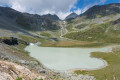 lac blanc, au fond, le col du soufre