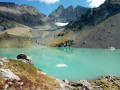 Le Lac Blanc depuis le Col de Pré Long Le Lac Blanc depuis le Col de Pré Long