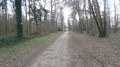 Le chemin de randonnée traverse le parc du chateau