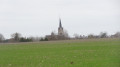 Le clocher de Verdes est visible durant quasiment toute la randonnée