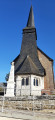 Le clocher-porche de l'église de Rebets