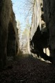 Le couloir d'entrée aux carrières