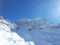 Hourquette d'Alans depuis Gavarnie et refuge des Espuguettes en hivernale