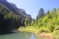 Le lac de retenue du barrage d'Engins
