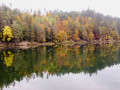 Le lac de Tristach (Tristachersee") en automne