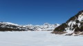 Le lac des Bouillouses avec au fond les deux Peric