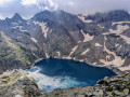 Le lac du portillon, vue integrale et plogeante, à proximité de la Tusse de Montarqué