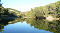 Le petit lac du Vallon et le Mont des Oiseaux à Carqueiranne