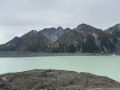 Blue Lake and view of Tasman Glacier