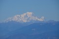 Le massif du mont Blanc depuis le haut des pistes de Lans