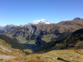 Le Mont Blanc et le lac de St Guérin tout en bas