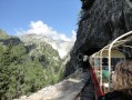 Le petit train d'Émosson, et vue sur le barrage