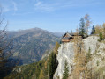 Le refuge "Dolomitenhütte" en redescendant