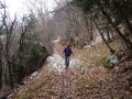 Le sentier de descente