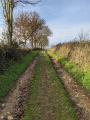 Le sentier sur le haut du coteau