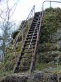 Leiter auf den Aussichtspunkt Adlerstein