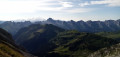 Les Aravis et le Mont Blanc depuis la Pointe de Balafrasse