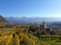 Joli tour de Chignin au milieu des vignes