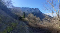 Les falaises du Pas de Gaufay depuis le chemin de retour