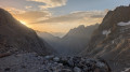 Sunrise from the mountain hut
