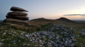 Little Rough Tor and Rough Tor from Showery Tor at sunset