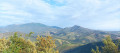 Massif des Alb&egrave;res de gauche &agrave; droite : le Puig Sallfort (981m), la Torre de la Ma&ccedil;ana (794m) et la Torre de Madaloc (656 m)