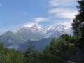 Massif du Mont Blanc - vu depuis le chemin vers les Contamines