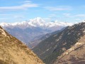Mont-Blanc, vu de la crête à la montée à la Pointe de Daillait