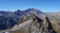 Mortice, Pic des Houerts, Pic de Panestrel, Pics de la Font Sancte et en premier plan l'Aiguille Pierre André