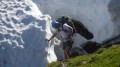 mur de neige en bas du Rainkhopt