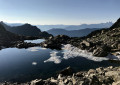 Névés dans le lac de la Valette