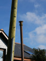 Old gas street light post
