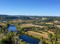 Panorama sur la vallée de la Dordogne ...