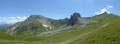 Panorama sur le massif où se situent le col de Corne Noire et la Pointe de Combe-Bénite