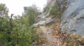 Partie supérieure du sentier.
