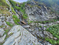 passage cascade glissant