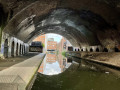 Passage under a tunnel and the buildings