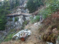 Passerelle aérienne à l'altitude 1455 m.