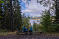 Pause mit Blick auf die Talsperre