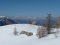 Pendant la descente avec la vue sur le Dévoluy