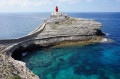 Phare de la Madonetta, Îlot de Fazzio, plage de Paragan depuis Bonifacio Phare de la Madonetta, Îlot de Fazzio, plage de Paragan depuis Bonifacio