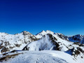 Pic de B&eacute;d&eacute;ra, Cr&ecirc;te du Pic Cr&eacute;mat, P&egrave;ne Blanque et Pic du Tourmalet (2876 m) en hiver